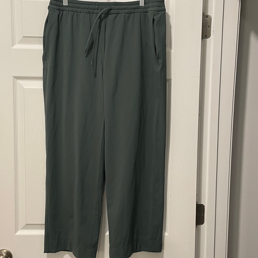 lululemon athletica Dark Green Cropped Drawstring Pants